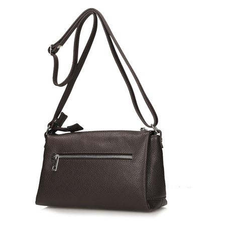 TOREBKA DAMSKA TOSCANIO B60, SKÓRA NATURALNA, CZEKOLADOWY BRĄZ