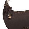 TOREBKA DAMSKA TOSCANIO G75, SKÓRA NATURALNA, CZEKOLADOWY BRĄZ