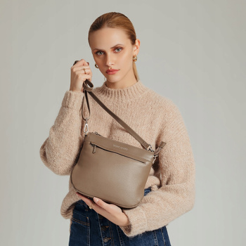 TOREBKA DAMSKA TOSCANIO C238, C. RÓŻ, SKÓRA