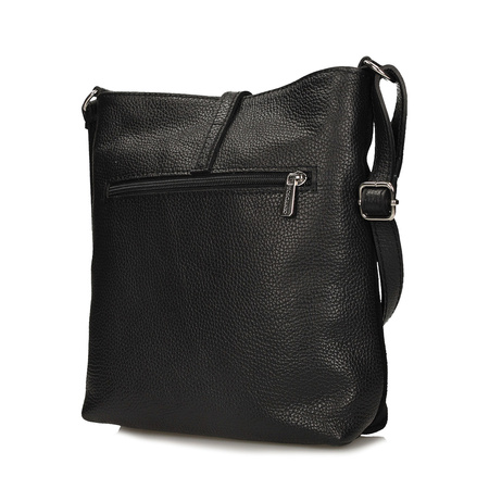 TOREBKA DAMSKA TOSCANIO A88 CZARNY, SKÓRA NATURALNA, ZAMSZ