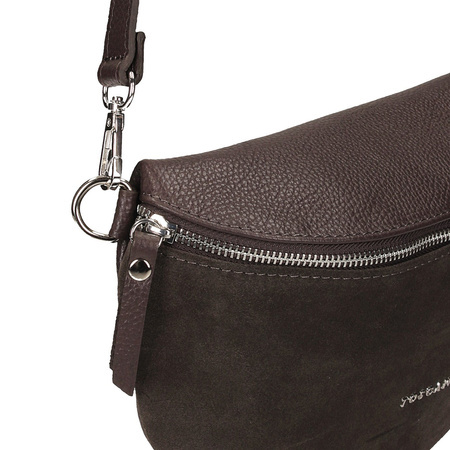 TOREBKA DAMSKA TOSCANIO F274, SKÓRA NATURALNA, CZEKOLADOWY BRĄZ