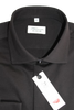 KOSZULA TUDOR DŁUGI RĘKAW SLIM 100% BAWEŁNA, DZIANINA, CZARNY 176/182