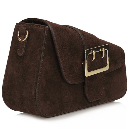 TOREBKA DAMSKA TOSCANIO G57, SKÓRA NATURALNA, CZEKOLADA