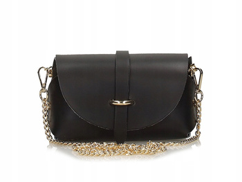 TOREBKA DAMSKA TOSCANIO A32, CZARNY, SKÓRA NATURALNA