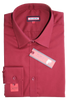 KOSZULA TUDOR DŁUGI RĘKAW SLIM 176/182, CIEMNY CZERWONY