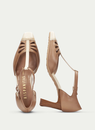 CZÓŁENKA, SANDAŁY HISPANITAS BHV264687 BUTTER ALMOND