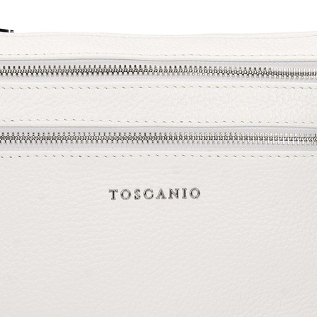 TOREBKA DAMSKA TOSCANIO F169, BIAŁY, SKÓRA NATURALNA
