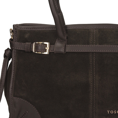 TOREBKA DAMSKA TOSCANIO G90, SKÓRA NATURALNA, BRĄZ