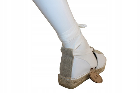 ESPADRYLE, SANDAŁY MACARENA MIKO27, BIAŁY R. 36