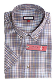 KOSZULA TUDOR KRÓTKI RĘKAW REGULAR, KRATKA