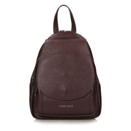 PLECAK DAMSKI TOSCANIO A186, SKÓRA NATURALNA, BORDOWY