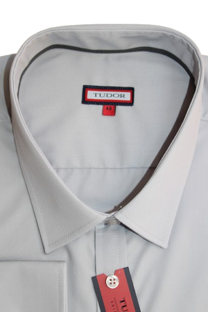 KOSZULA TUDOR DŁUGI RĘKAW, REGULAR 48 188/194. SZARY