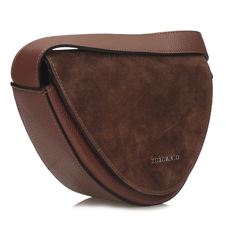 TOREBKA DAMSKA TOSCANIO G87, SKÓRA NATURALNA, BRĄZ