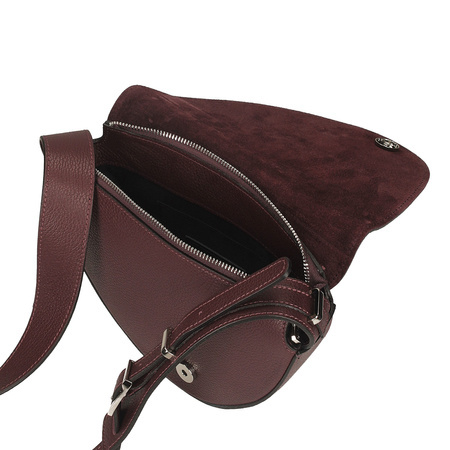 TOREBKA DAMSKA TOSCANIO G87, SKÓRA NATURALNA, BORDO