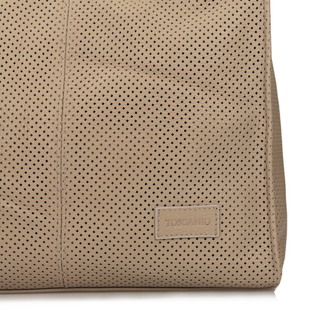 TOREBKA TOSCANIO G42, BEŻ, SKÓRA NATURALNA