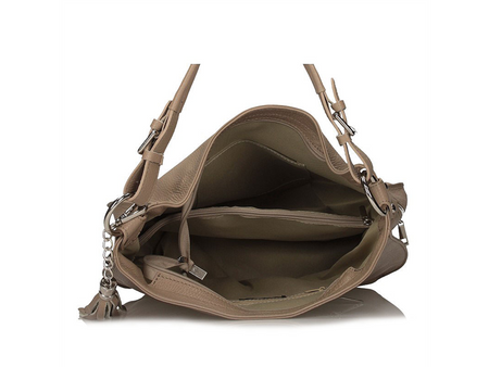 TOREBKA TOSCANIO C64, BEŻ, SKÓRA NATURALNA