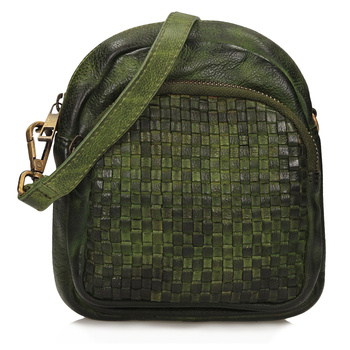 TOREBKA TOSCANIO 030, ZIELONY, SKÓRA NATURALNA VINTAGE