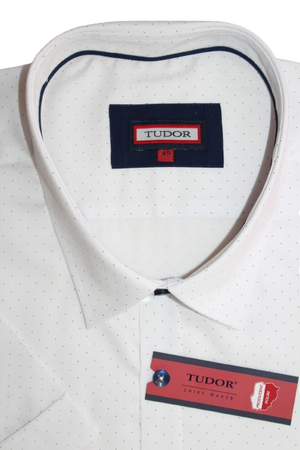 KOSZULA TUDOR KRÓTKI RĘKAW BIAŁA REGULAR 49 176/182