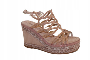 SANDAŁY ALMA EN PENA V20271 SUEDE OLD PINK