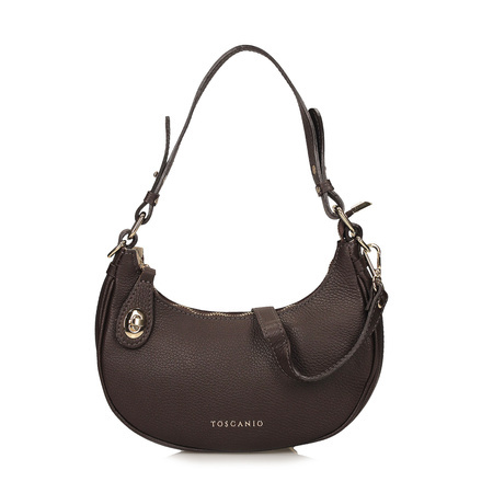 TOREBKA DAMSKA TOSCANIO G75, SKÓRA NATURALNA, CZEKOLADOWY BRĄZ