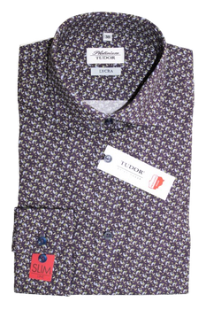 KOSZULA TUDOR DŁUGI RĘKAW SLIM 176/182, 100% BAWEŁNA