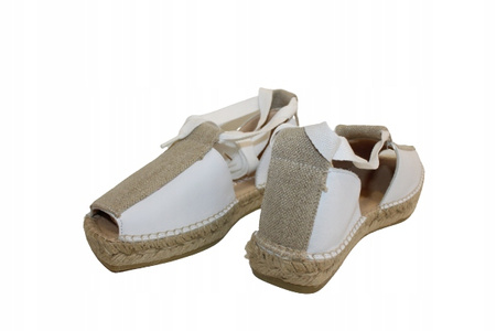 ESPADRYLE, SANDAŁY MACARENA MIKO27, BIAŁY R. 36