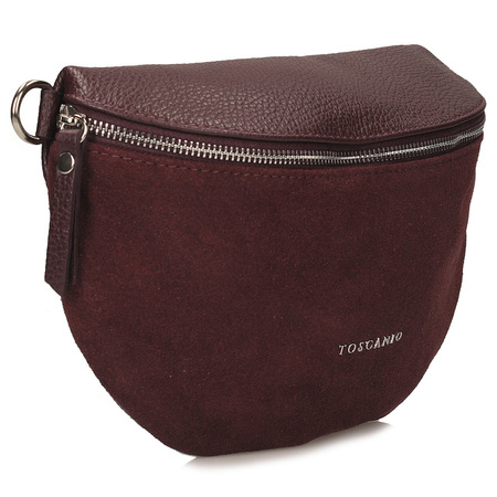TOREBKA DAMSKA TOSCANIO F274, SKÓRA NATURALNA, BORDOWY