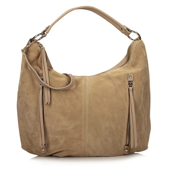 TOREBKA TOSCANIO G18, BEŻ, SKÓRA NATURALNA