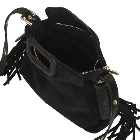 TOREBKA DAMSKA TOSCANIO G113, SKÓRA NATURALNA, CZARNY