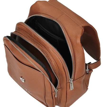 PLECAK DAMSKI TOSCANIO A186, SKÓRA NATURALNA, RUDY