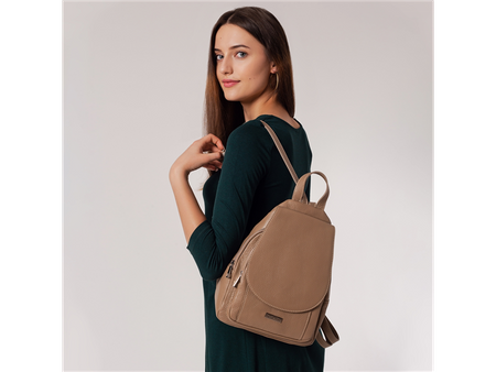 PLECAK DAMSKI TOSCANIO A186, SKÓRA NATURALNA, SZARY