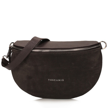 TOREBKA DAMSKA TOSCANIO F274, SKÓRA NATURALNA, CZEKOLADOWY BRĄZ