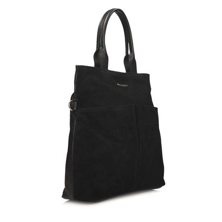 TOREBKA DAMSKA TOSCANIO G97, SKÓRA NATURALNA, CZARNY