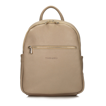 PLECAK DAMSKI TOSCANIO 193 BEŻ, SKÓRA NATURALNA