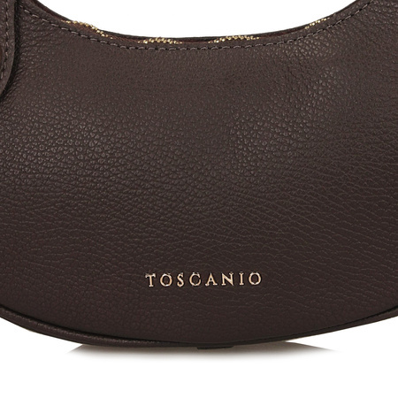 TOREBKA DAMSKA TOSCANIO G75, SKÓRA NATURALNA, CZEKOLADOWY BRĄZ