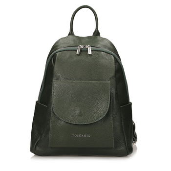 PLECAK DAMSKI TOSCANIO F229, ZIELEŃ, SKÓRA NATURALNA