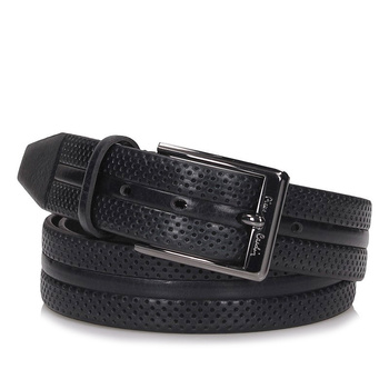 PASEK MĘSKI PIERRE CARDIN 9013, GRANAT, SKÓRA, 95