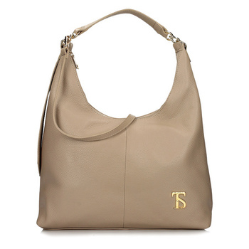 TOREBKA TOSCANIO F147, BEŻ, SKÓRA NATURALNA