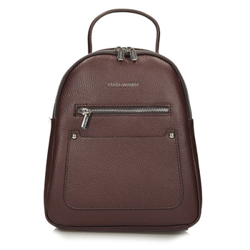 PLECAK DAMSKI TOSCANIO F76, BRĄZ, KÓRA NATURALNA