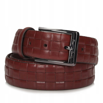 PASEK MĘSKI PIERRE CARDIN 8006, BRĄZ, SKÓRA, 105