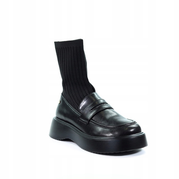 BOTKI GOE MM2N4101, CZARNY, SKÓRA