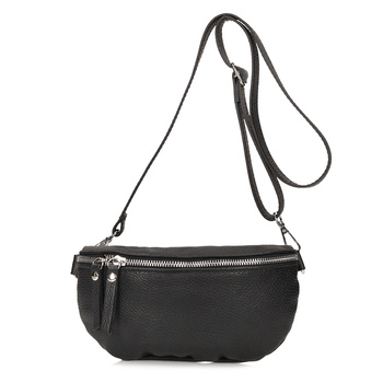 TOREBKA, NERKA DAMSKA TOSCANIO F26, CZARNY, SKÓRA NATURALNA