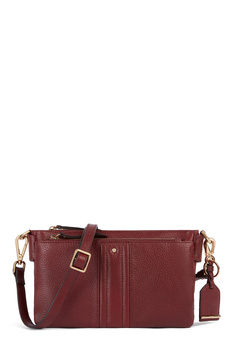 TOREBKA DAMSKA GEOX D46ZCA, SKÓRA NATURALNA, BURGUND