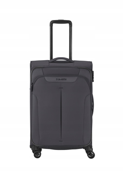 WALIZKA TRAVELITE CROATIA M- ŚREDNIA, 4 KÓŁKA, TSA, ANTRACYT