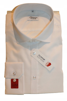 KOSZULA TUDOR BIAŁA, WŁOSKI, SLIM 42, 164/170 STR