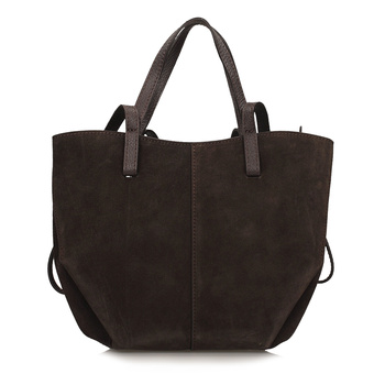 TOREBKA DAMSKA TOSCANIO G159, SKÓRA NATURALNA, CZEKOLADOWY BRĄZ