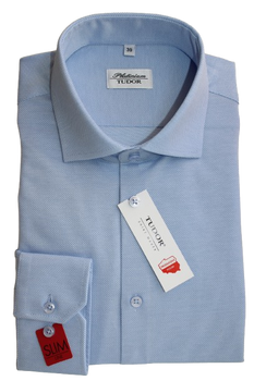 KOSZULA TUDOR DŁUGI RĘKAW SLIM 176/182, 100% BAWEŁNA, DZIANINA, STRUKTURA