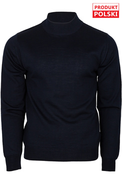 SWETER, PÓŁGOLF MĘSKI M&M GRANAT, WEŁNA R. M