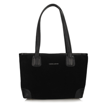 TOREBKA DAMSKA TOSCANIO G116, SKÓRA NATURALNA, CZARNY