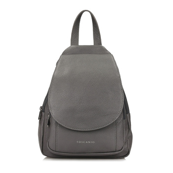 PLECAK DAMSKI TOSCANIO A186, SKÓRA NATURALNA, SZARY